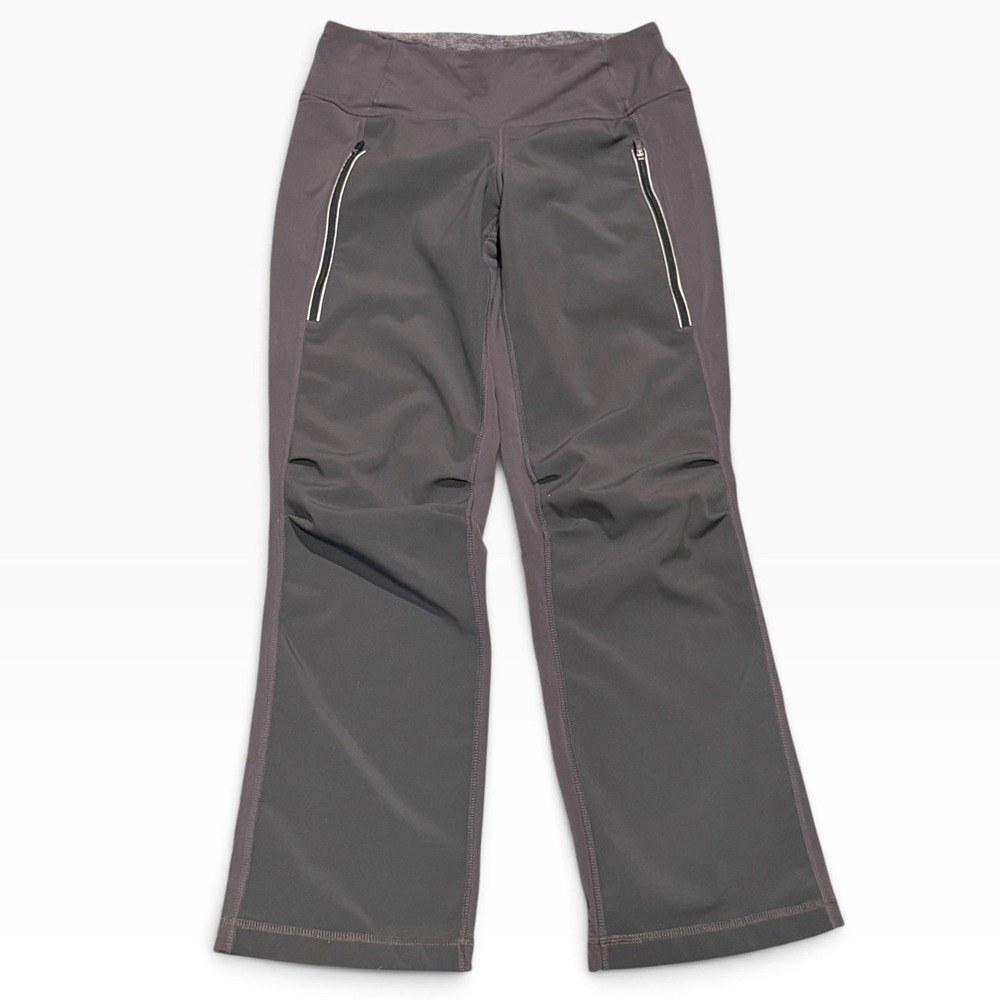 Lululemon Run: Free Pant Coal Grey Pockets W5221S Size 6 Softshell Outdoor Warm